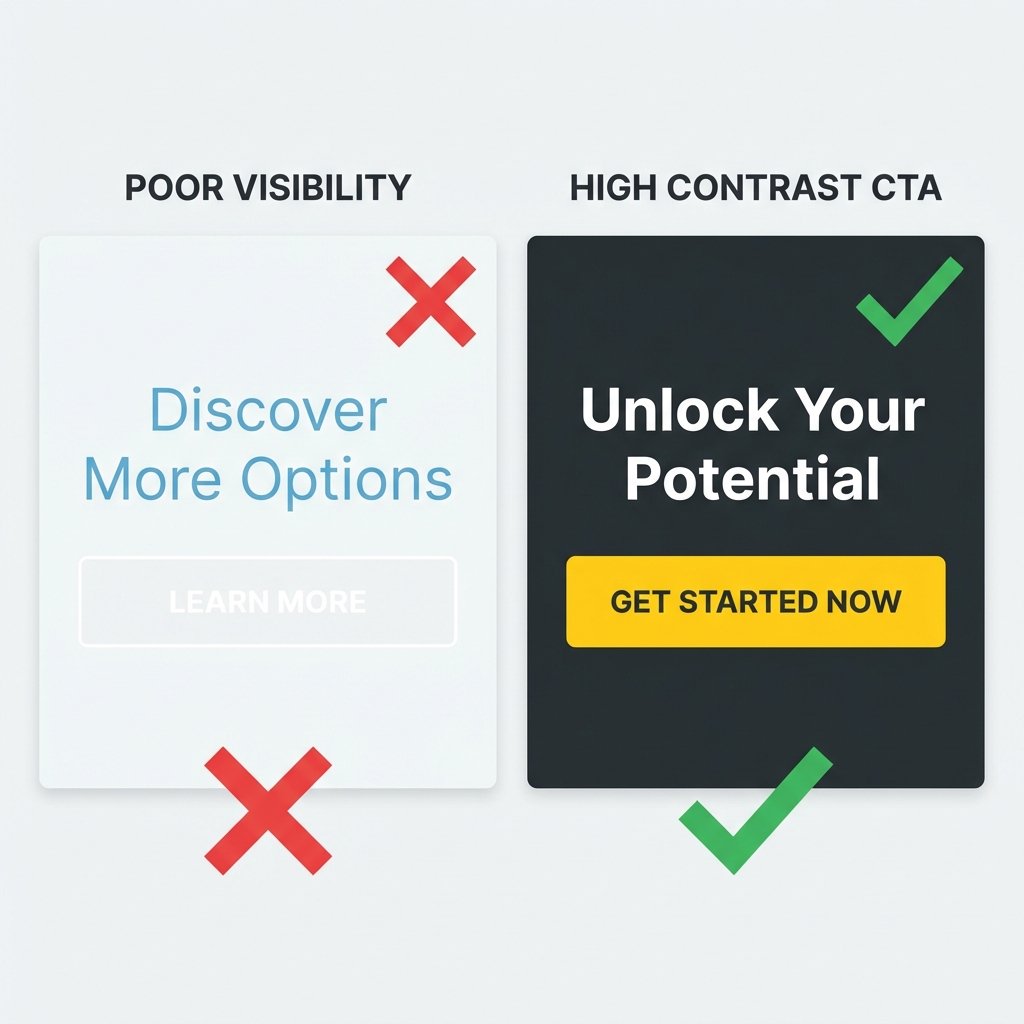 Ghost Button vs High Contrast Call to Action